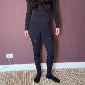 Titika Black Mesh Panel Leggings